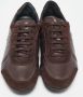 Salvatore Ferragamo Pre-owned Leather sneakers Brown Heren - Thumbnail 3