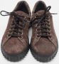 Salvatore Ferragamo Pre-owned Leather sneakers Brown Heren - Thumbnail 3