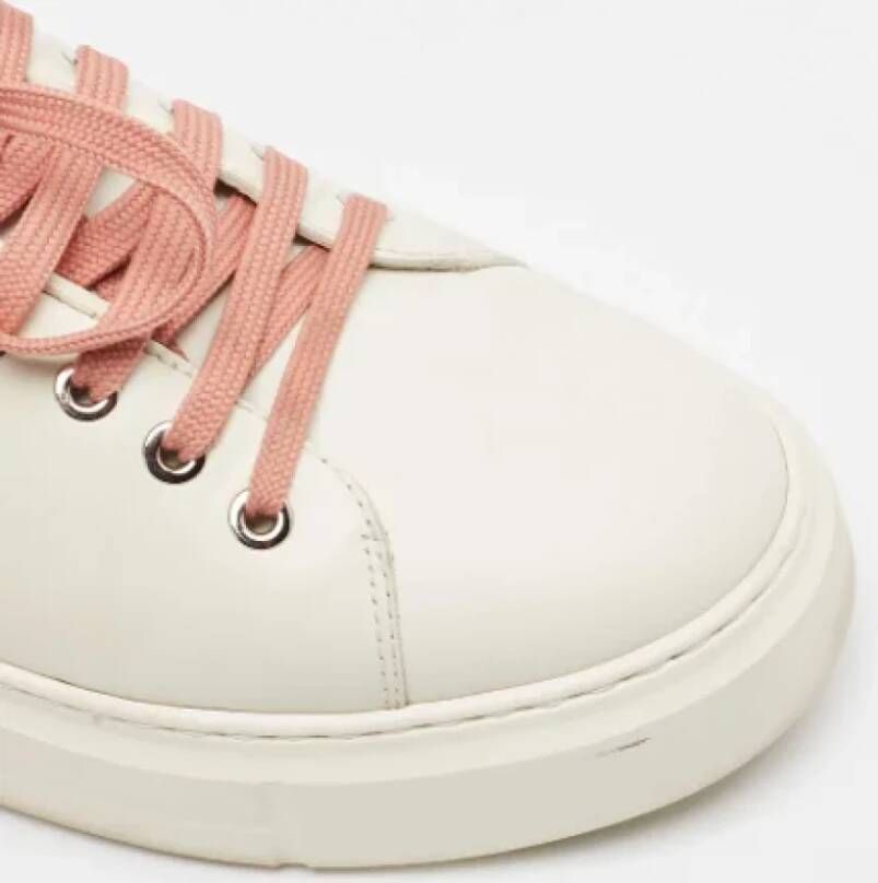 Salvatore Ferragamo Pre-owned Leather sneakers White Dames