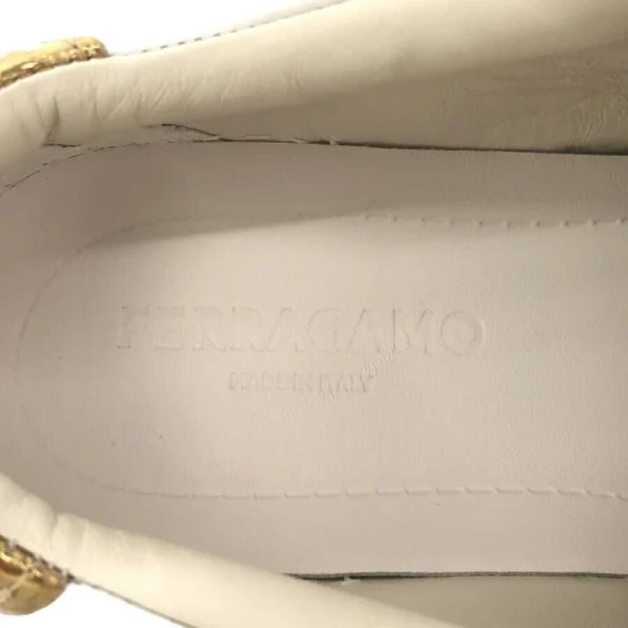 Salvatore Ferragamo Pre-owned Leather sneakers White Heren