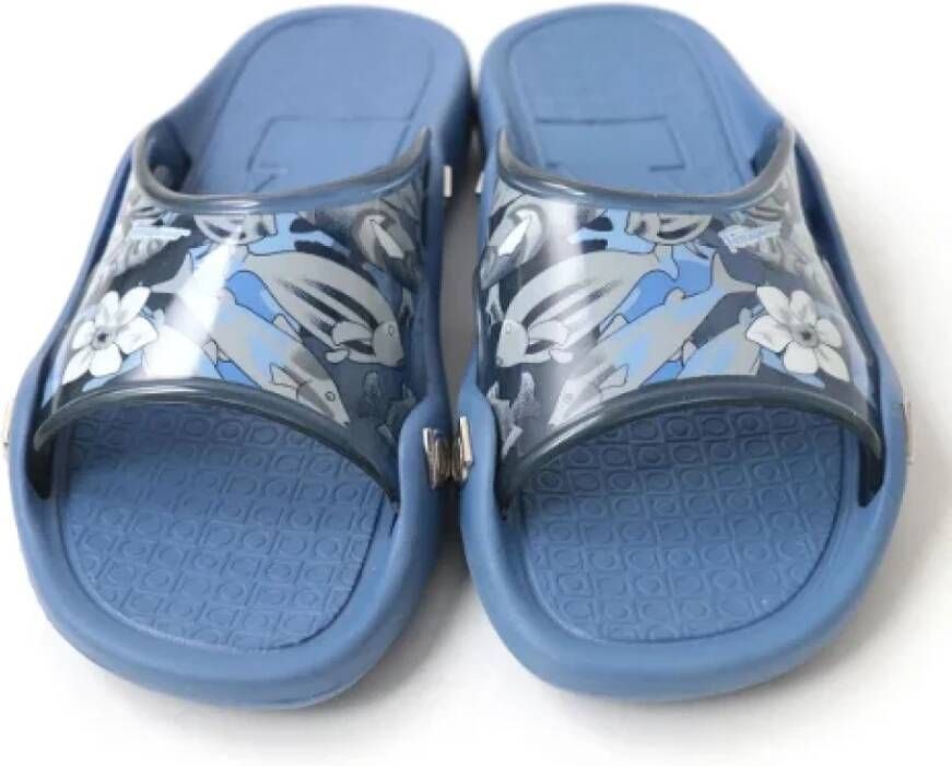 Salvatore Ferragamo Pre-owned Plastic sandals Blue Dames