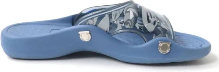 Salvatore Ferragamo Pre-owned Plastic sandals Blue Dames