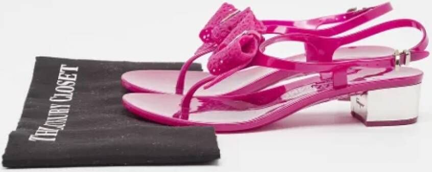 Salvatore Ferragamo Pre-owned Rubber sandals Purple Dames