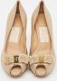 Salvatore Ferragamo Pre-owned Satin heels Beige Dames - Thumbnail 3