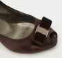 Salvatore Ferragamo Pre-owned Satin heels Brown Dames - Thumbnail 7