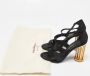 Salvatore Ferragamo Pre-owned Satin sandals Black Dames - Thumbnail 9