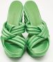 Salvatore Ferragamo Pre-owned Satin sandals Green Dames - Thumbnail 3