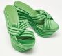 Salvatore Ferragamo Pre-owned Satin sandals Green Dames - Thumbnail 4