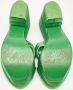 Salvatore Ferragamo Pre-owned Satin sandals Green Dames - Thumbnail 6