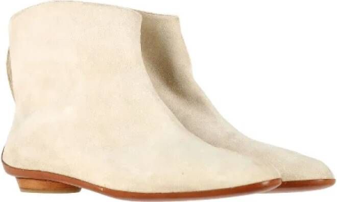 Salvatore Ferragamo Pre-owned Suede boots Beige Dames