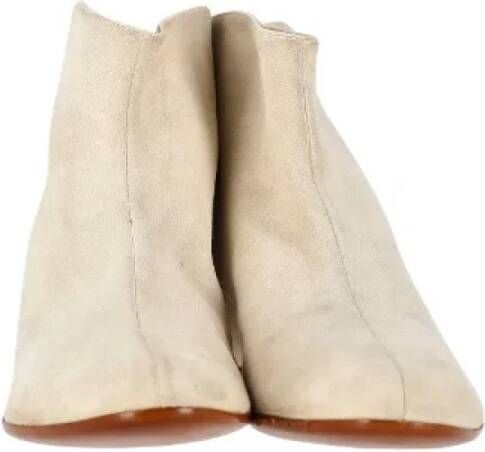 Salvatore Ferragamo Pre-owned Suede boots Beige Dames