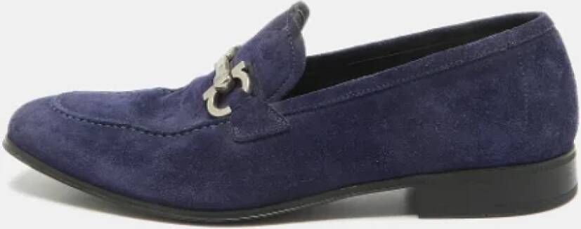 Salvatore Ferragamo Pre-owned Suede flats Blue Heren