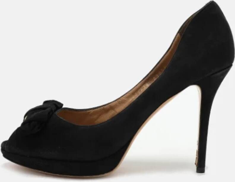 Salvatore Ferragamo Pre-owned Suede heels Black Dames