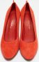 Salvatore Ferragamo Pre-owned Suede heels Orange Dames - Thumbnail 3