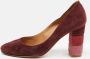 Salvatore Ferragamo Pre-owned Suede heels Red Dames - Thumbnail 2