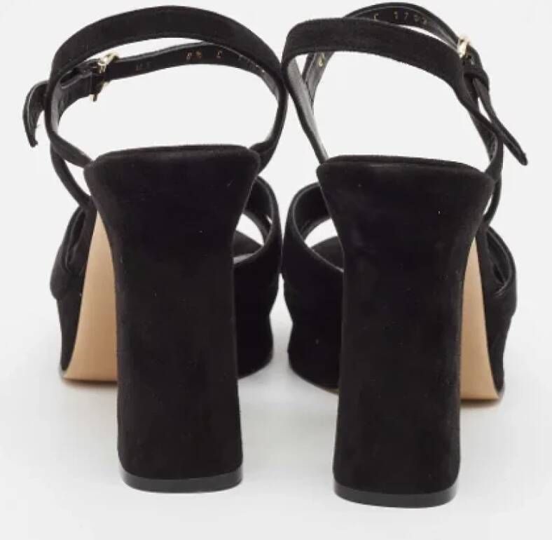 Salvatore Ferragamo Pre-owned Suede sandals Black Dames