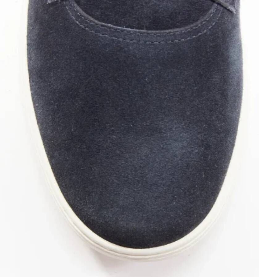 Salvatore Ferragamo Pre-owned Suede sneakers Blue Heren