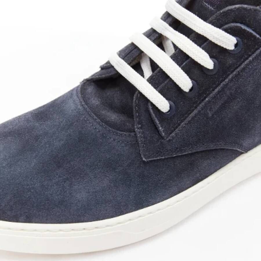 Salvatore Ferragamo Pre-owned Suede sneakers Blue Heren