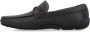 Salvatore Ferragamo Premium Leren Loafers Nero Licht Grijs Black Heren - Thumbnail 3