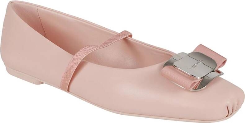 Salvatore Ferragamo Roze Platte Schoenen Zina Pink Dames