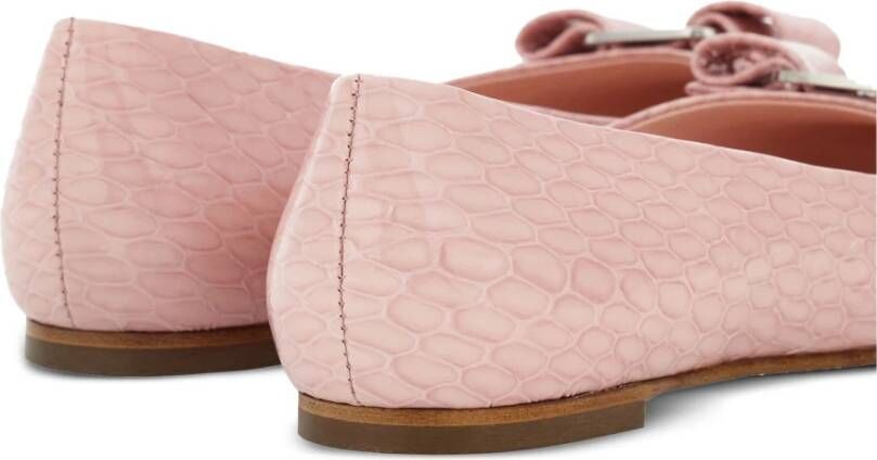 Salvatore Ferragamo Roze Varina Stijlvolle Ballet Flats Pink Dames