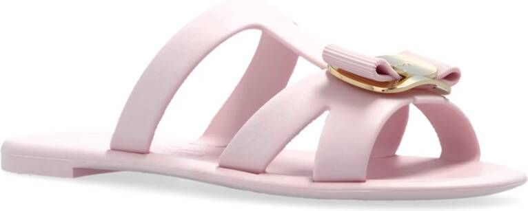 Salvatore Ferragamo Rubber slides Lilou Pink Dames