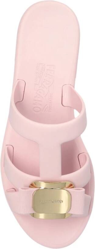 Salvatore Ferragamo Rubber slides Lilou Pink Dames