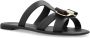 Salvatore Ferragamo Boog Rubberen Sandalen met Gouden Plaat Black Dames - Thumbnail 9