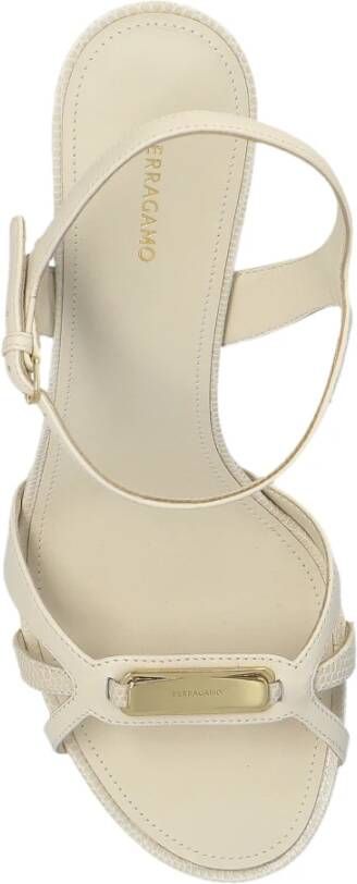 Salvatore Ferragamo Sandalettes met hak Dasy Beige Dames