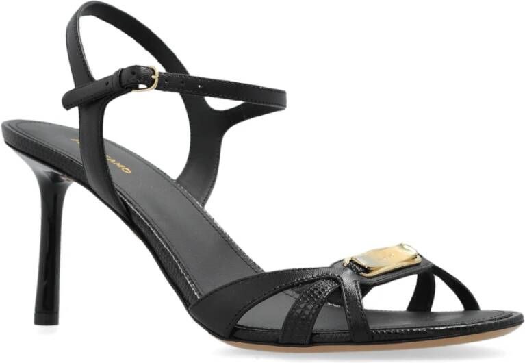 Salvatore Ferragamo Sandalettes met hak Dasy Black Dames