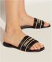 Salvatore Ferragamo Satijnen muiltjes met logo Black Dames - Thumbnail 2