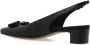 Salvatore Ferragamo Zwarte Slingback Schoenen met Strikdetails Brown Dames - Thumbnail 6