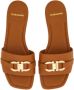 Salvatore Ferragamo Bruine Leren Sandalen met Vierkante Neus Brown Dames - Thumbnail 12