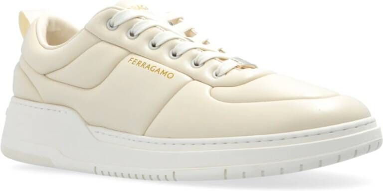 Salvatore Ferragamo Sneakers Caro Man Beige Heren