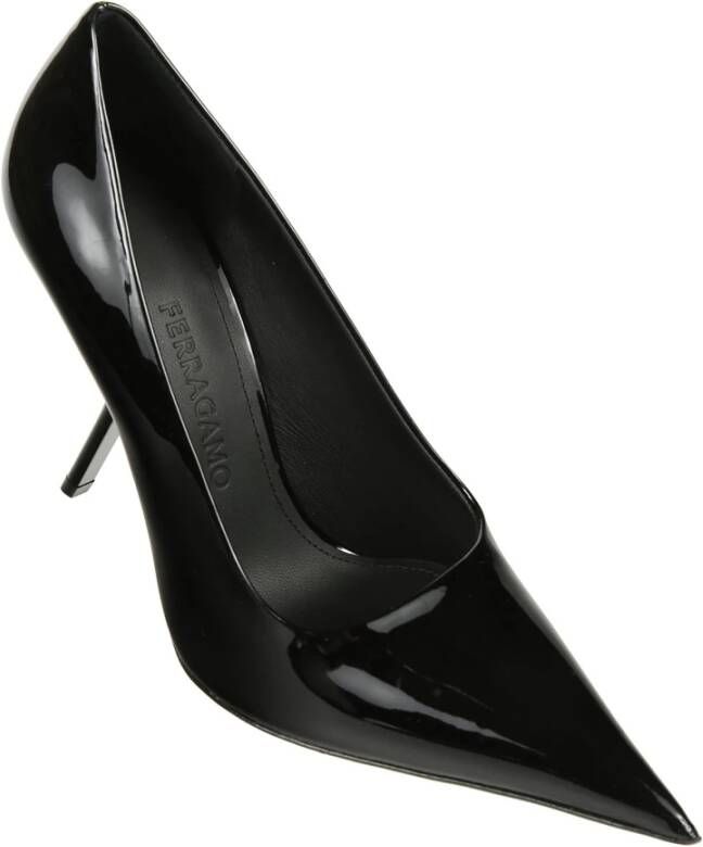 Salvatore Ferragamo Stijlvolle Leren Schoenen Black Dames