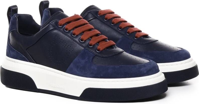 Salvatore Ferragamo Stijlvolle Sneakers voor Mannen en Vrouwen Blue Heren