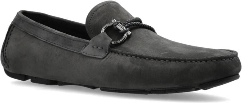 Salvatore Ferragamo Suede loafers Front Gray Heren