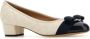 Salvatore Ferragamo Tweekleurige nappaleren pumps Beige Dames - Thumbnail 2