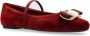 Salvatore Ferragamo Velvet ballerina's Zina Red Dames - Thumbnail 4