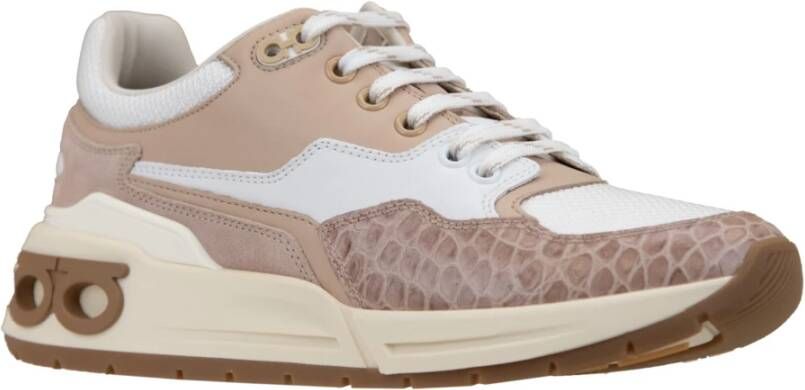 Salvatore Ferragamo Veterschoenen Dames Leer Suède Beige Dames