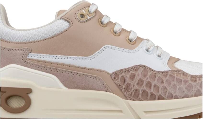 Salvatore Ferragamo Veterschoenen Dames Leer Suède Beige Dames