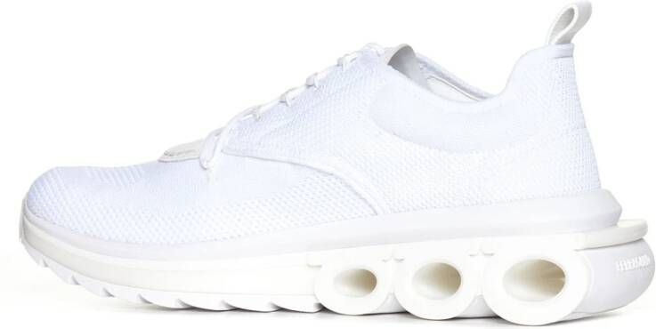 Salvatore Ferragamo Witte Gebreide Sneakers White Heren