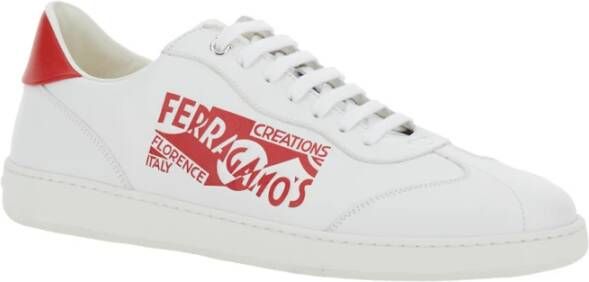 Salvatore Ferragamo Witte Sneakers Achille Venna White Heren