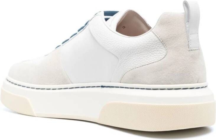 Salvatore Ferragamo Witte Sneakers met Gancini Logo Detail White Heren