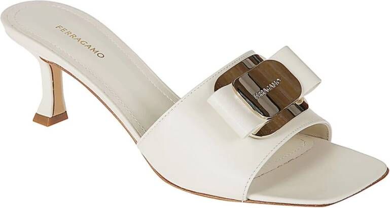 Salvatore Ferragamo Zelie Slide Sandal White Dames