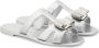 Salvatore Ferragamo Zilveren Strik Platte Schoenen Gray Dames - Thumbnail 4