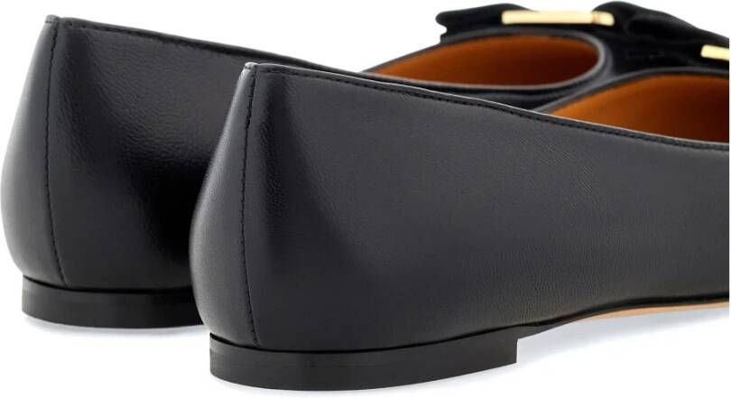 Salvatore Ferragamo Zwart Biscuit Varina Flats Black Dames