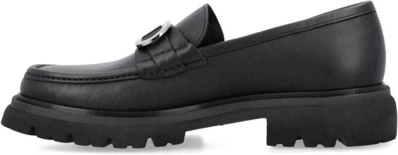 Salvatore Ferragamo Zwarte Cocoon Loafer Instap Schoenen Black Heren