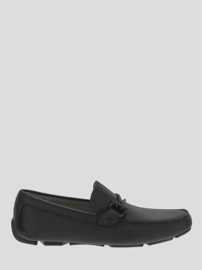 Salvatore Ferragamo Zwarte Front 4 Mocassins Black Heren