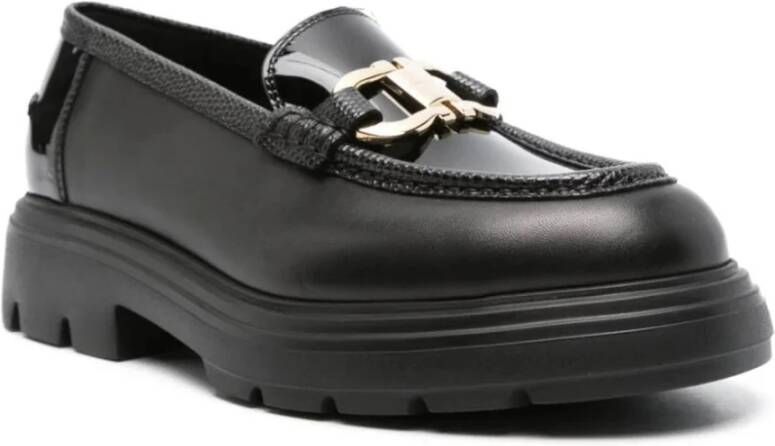 Salvatore Ferragamo Zwarte Gancini Loafers Black Dames